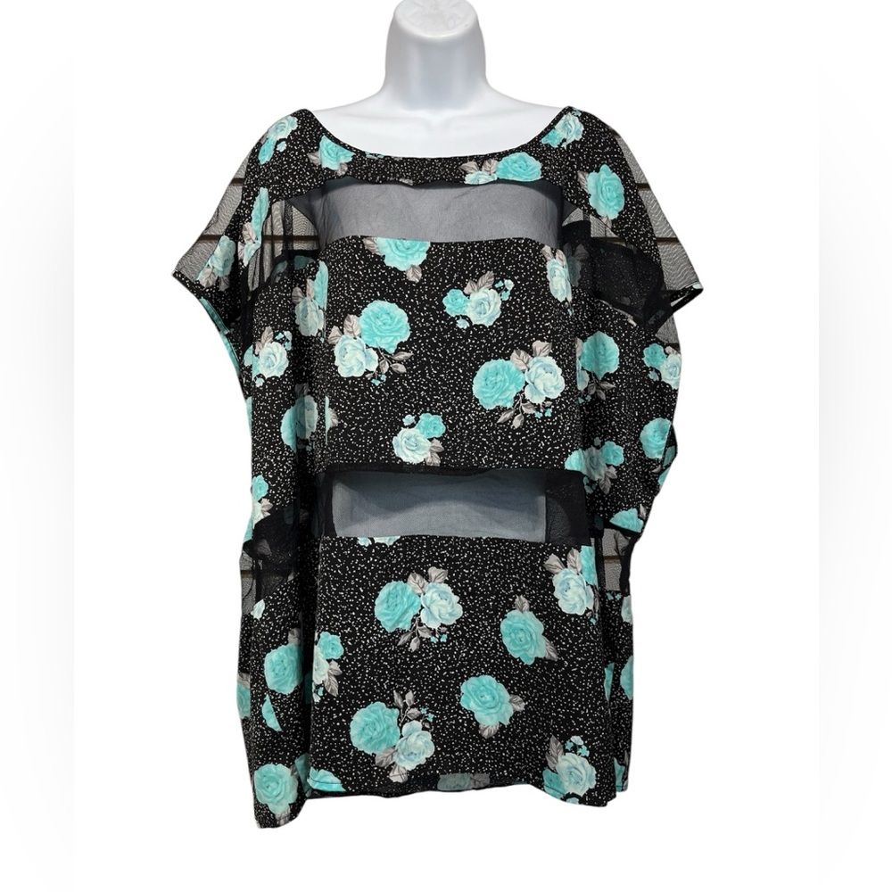 Torrid floral/mesh top 30” p2p